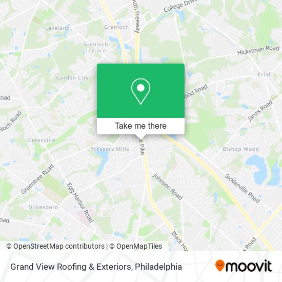 Grand View Roofing & Exteriors map