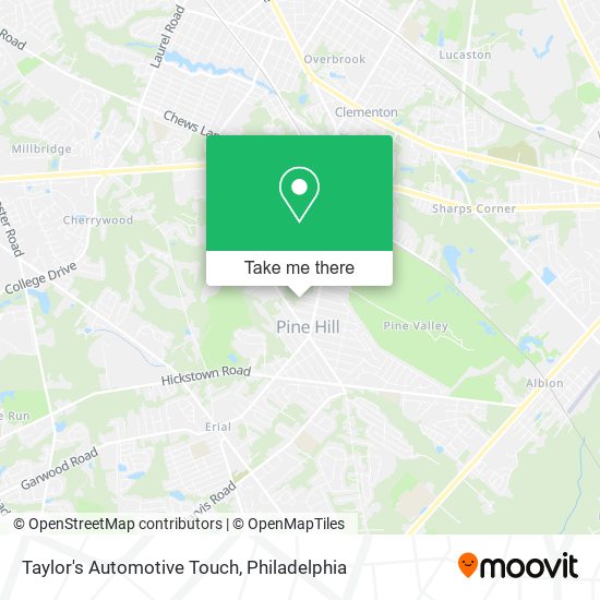 Mapa de Taylor's Automotive Touch