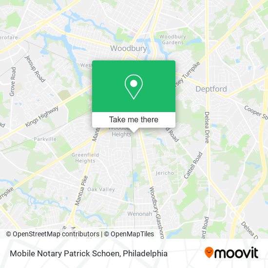 Mobile Notary Patrick Schoen map
