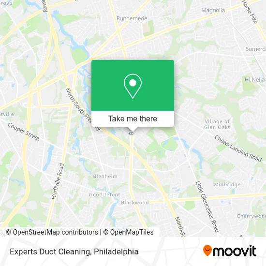 Experts Duct Cleaning map