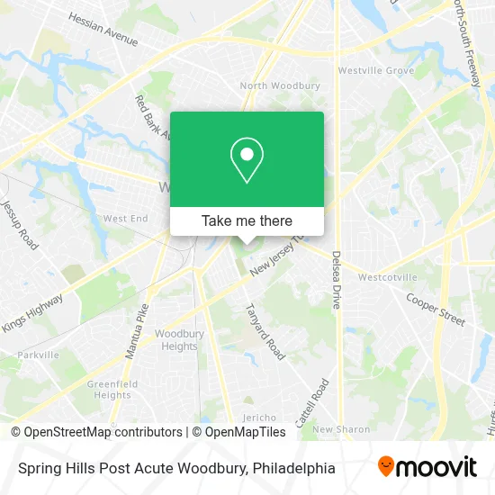 Spring Hills Post Acute Woodbury map