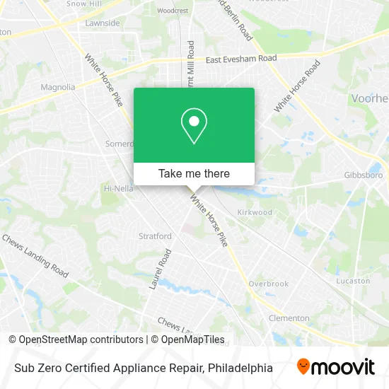 Sub Zero Certified Appliance Repair map