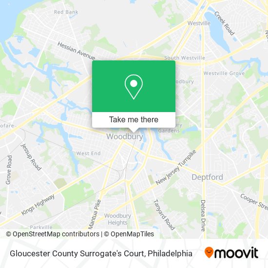 Gloucester County Surrogate's Court map
