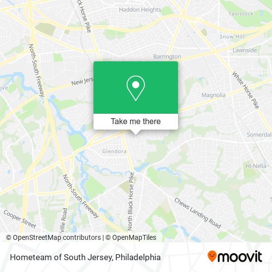 Hometeam of South Jersey map