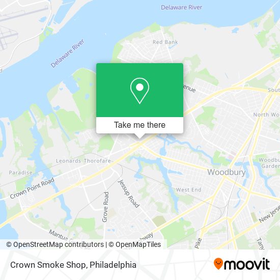 Mapa de Crown Smoke Shop