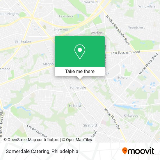 Somerdale Catering map