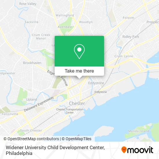 Widener University Child Development Center map