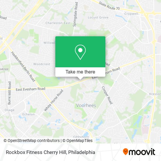 Mapa de Rockbox Fitness Cherry Hill