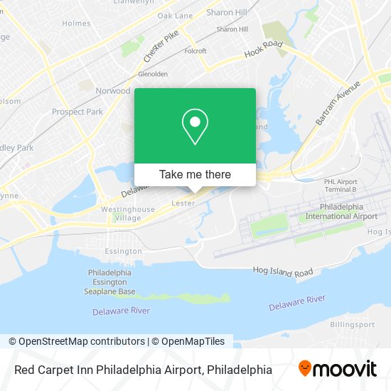 Mapa de Red Carpet Inn Philadelphia Airport