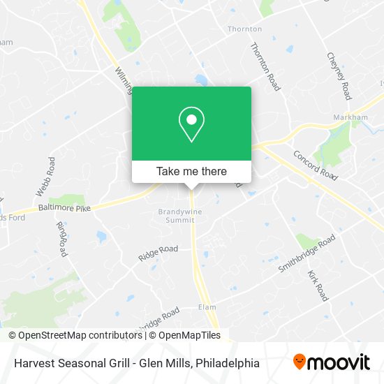 Harvest Seasonal Grill - Glen Mills map