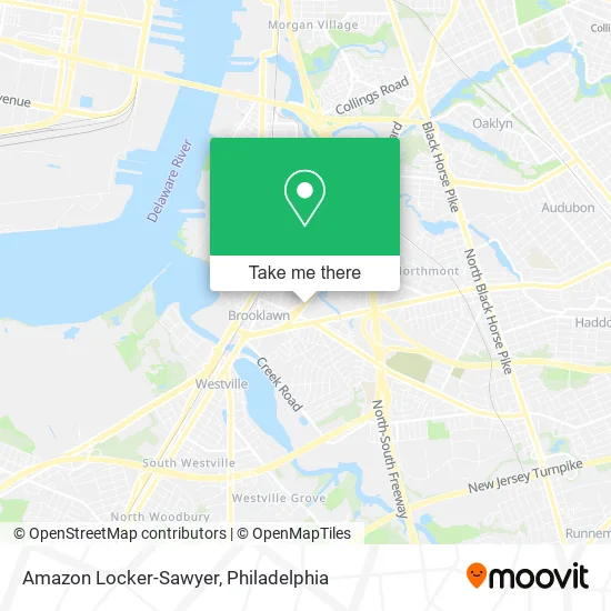 Mapa de Amazon Locker-Sawyer