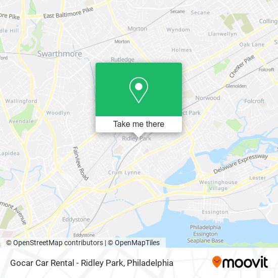 Gocar Car Rental - Ridley Park map