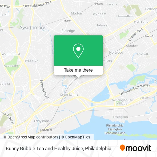 Bunny Bubble Tea and Healthy Juice map
