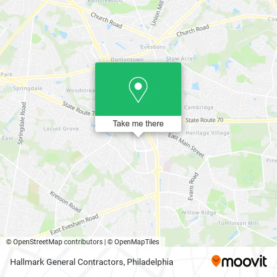 Hallmark General Contractors map