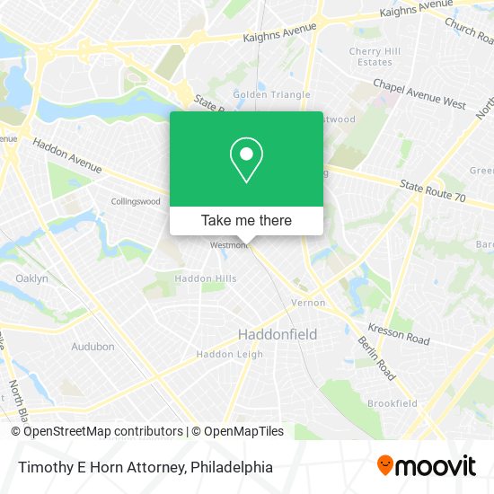 Timothy E Horn Attorney map