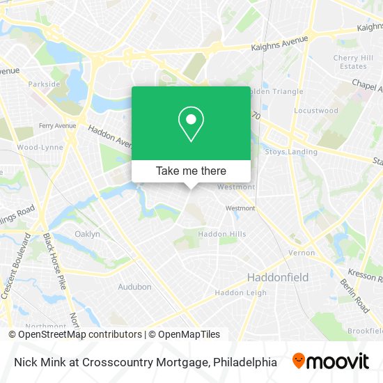 Nick Mink at Crosscountry Mortgage map