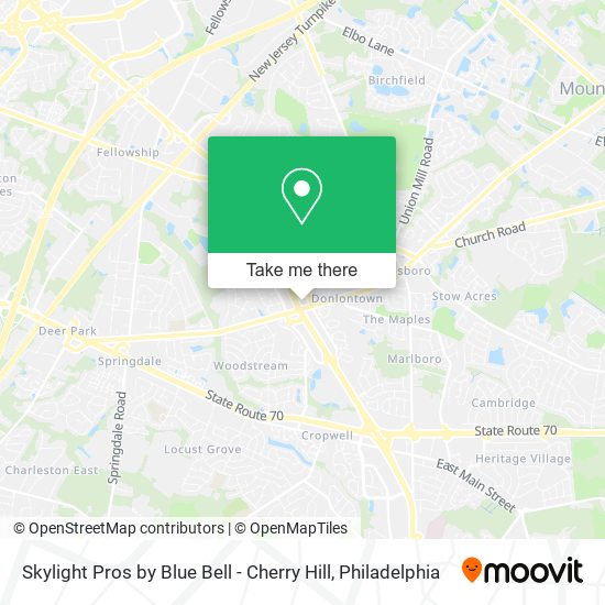 Mapa de Skylight Pros by Blue Bell - Cherry Hill