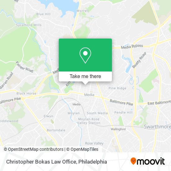 Christopher Bokas Law Office map