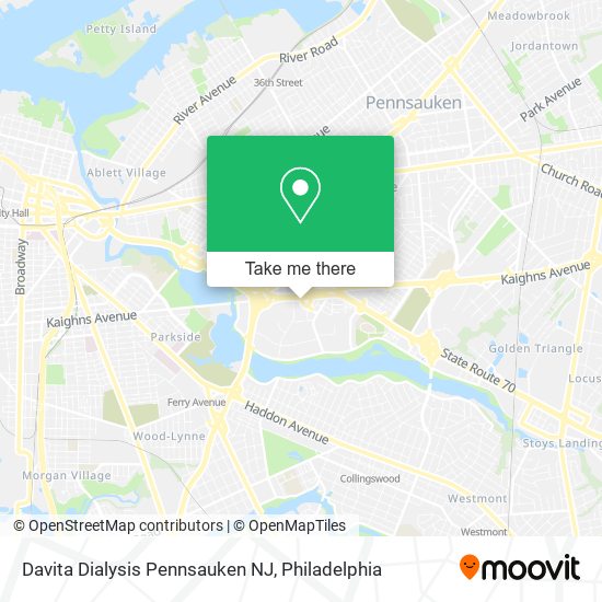 Mapa de Davita Dialysis Pennsauken NJ