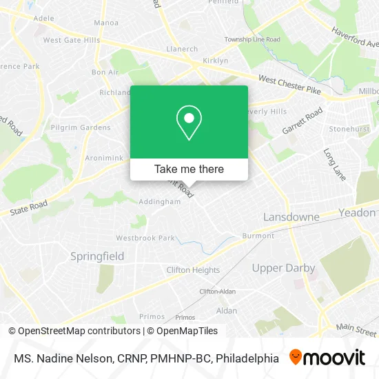 MS. Nadine Nelson, CRNP, PMHNP-BC map