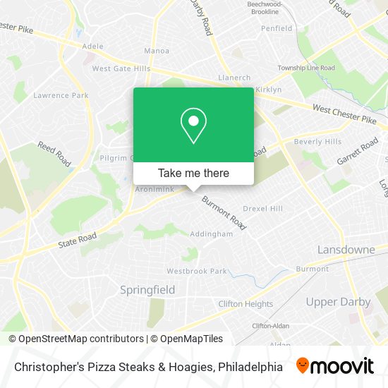 Mapa de Christopher's Pizza Steaks & Hoagies