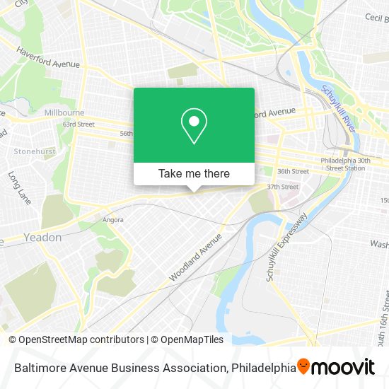 Baltimore Avenue Business Association map