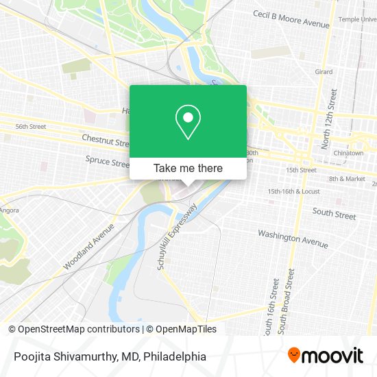 Poojita Shivamurthy, MD map