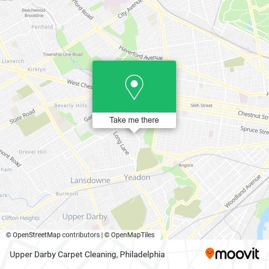 Upper Darby Carpet Cleaning map