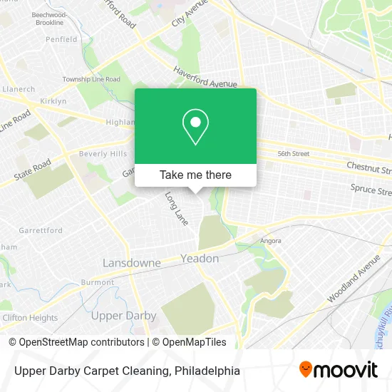 Upper Darby Carpet Cleaning map