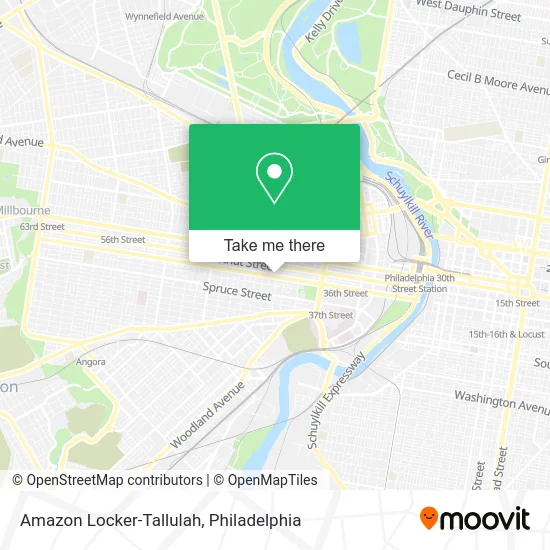 Amazon Locker-Tallulah map