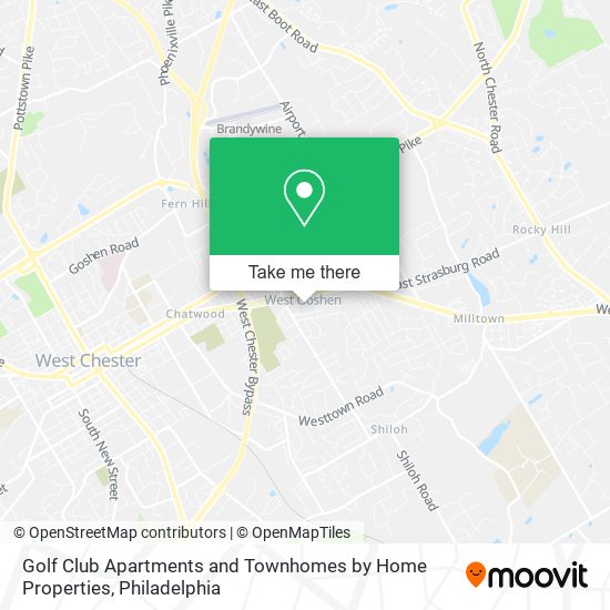 Golf Club Apartments and Townhomes by Home Properties map