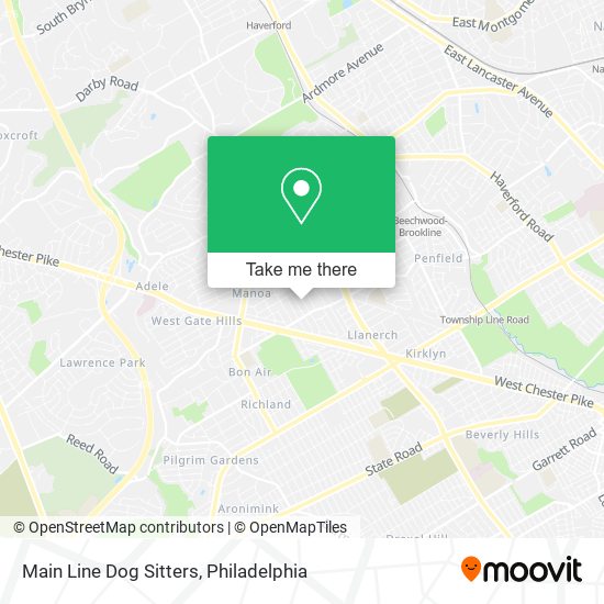 Mapa de Main Line Dog Sitters