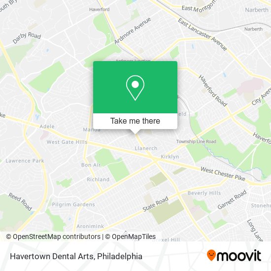 Mapa de Havertown Dental Arts