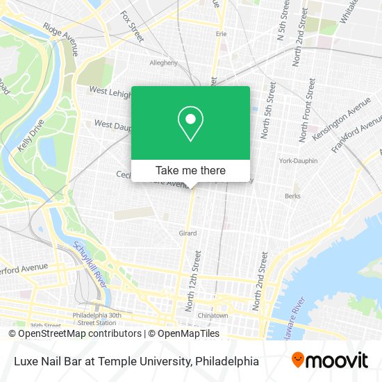 Luxe Nail Bar at Temple University map
