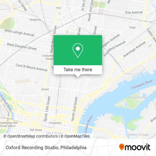 Oxford Recording Studio map