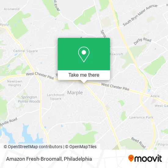 Amazon Fresh-Broomall map