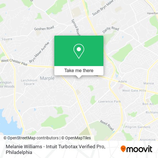 Mapa de Melanie Williams - Intuit Turbotax Verified Pro