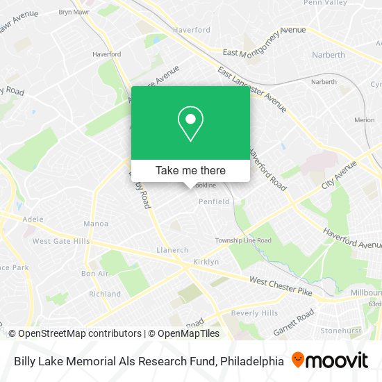 Billy Lake Memorial Als Research Fund map