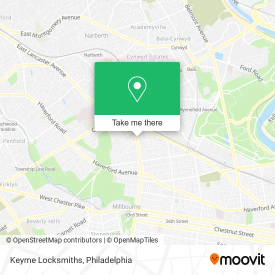 Keyme Locksmiths map