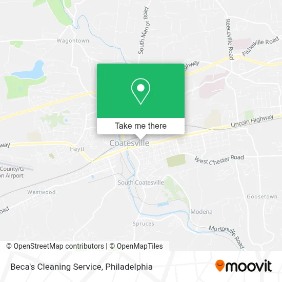 Beca's Cleaning Service map
