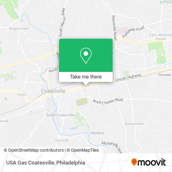 USA Gas Coatesville map