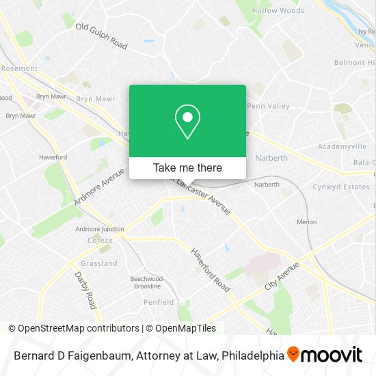 Bernard D Faigenbaum, Attorney at Law map