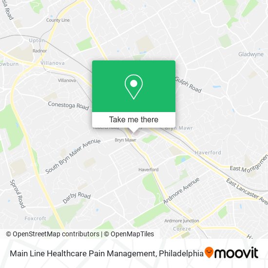 Main Line Healthcare Pain Management map