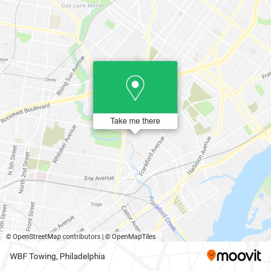 WBF Towing map
