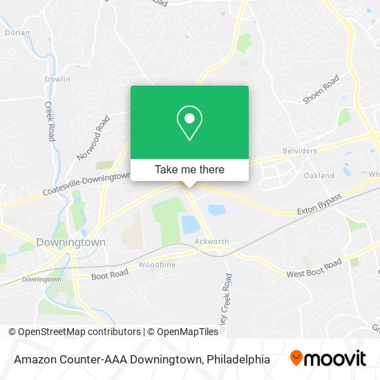 Amazon Counter-AAA Downingtown map