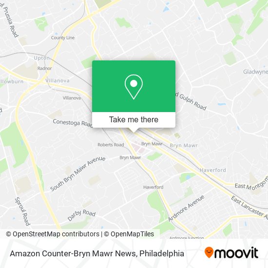 Amazon Counter-Bryn Mawr News map