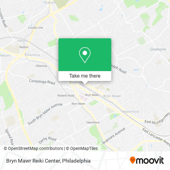 Mapa de Bryn Mawr Reiki Center