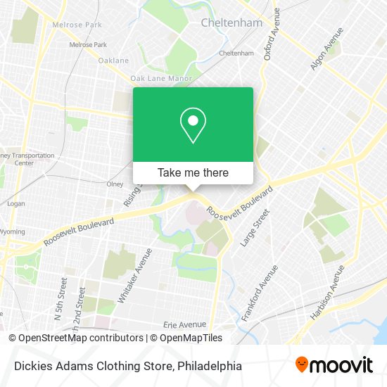 Mapa de Dickies Adams Clothing Store