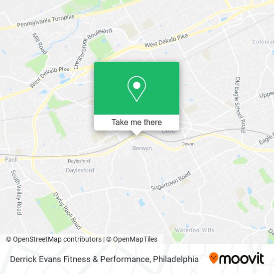 Mapa de Derrick Evans Fitness & Performance