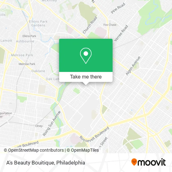 A's Beauty Bouitique map